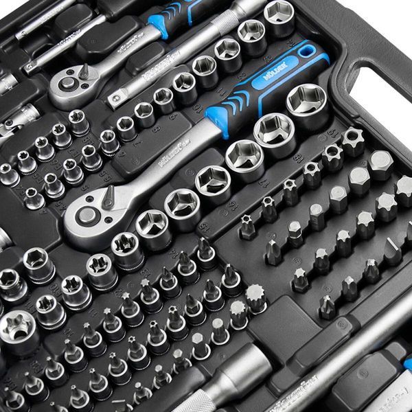 Профессиональный набор инструментов в кейсе M&Ouml;LDER 1/2", 1/4", 3/8" 72Т, CR-V, 176ед. LI_MT60176 фото