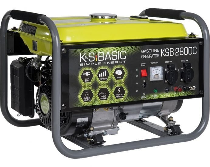 Генератор бензиновий Konner&Sohnen Basic KSB 2800C, 230В, 2.8кВт, ручний стартер, 36.6кг RC_KSB2800C фото