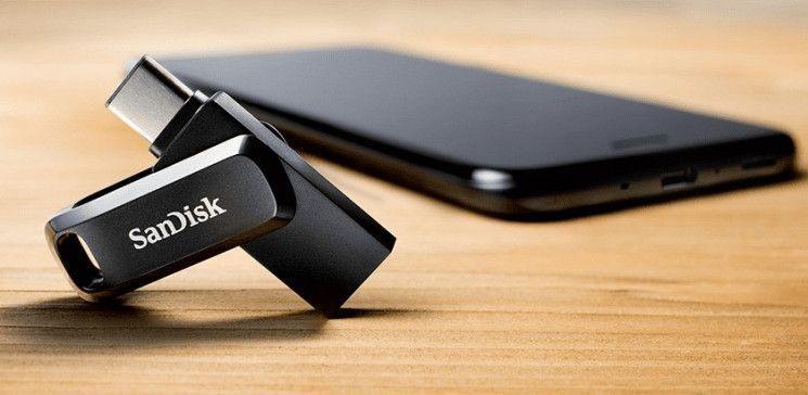 Накопитель SanDisk 256GB USB 3.1 Type-A + Type-C Ultra Dual Drive Go RC_SDDDC3-256G-G46 фото