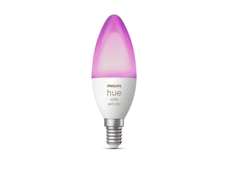 Лампа умная Philips Hue E14, 5.3W(40Вт), 2000K-6500K, RGB, ZigBee, Bluetooth, дымирование RC_929002294204 фото