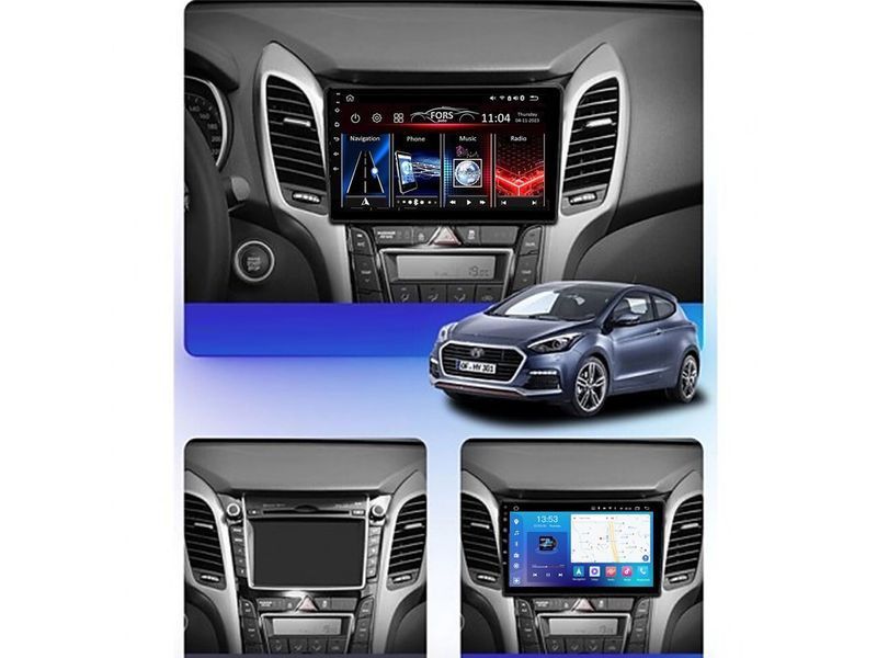 Штатна автомагнітола FORS.auto FS 6 MAX для Hyundai I30 (6+128Gb, 9") 2011-2017 FA_FS-6212 фото