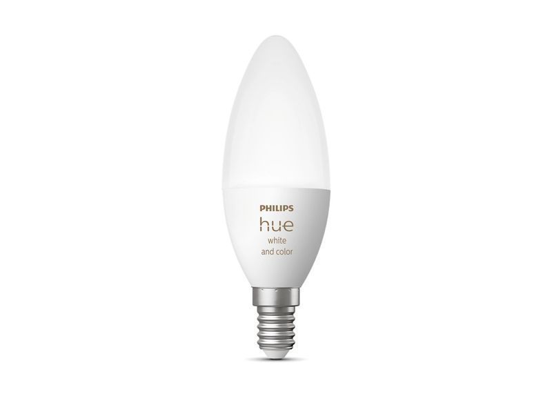 Лампа умная Philips Hue E14, 5.3W(40Вт), 2000K-6500K, RGB, ZigBee, Bluetooth, дымирование RC_929002294204 фото