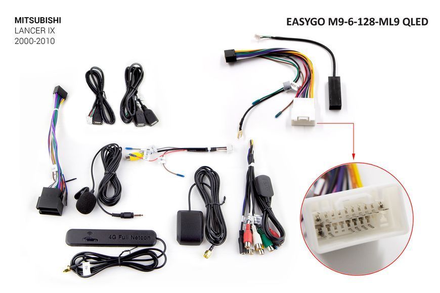 Штатна автомагнітола EasyGo M9-6-128-ML9 QLED Mitsubishi Lancer MA_M9-6-128-ML9 QLED фото