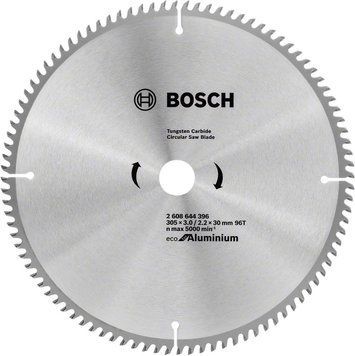 Bosch Диск пильний Eco for Aluminium 305x30-96T RC_2.608.644.396 фото