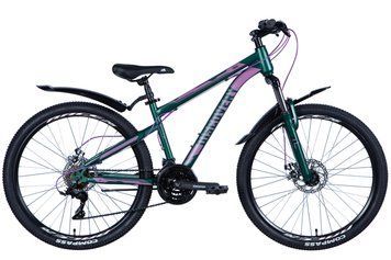 Велосипед сталь 26 Discovery TREK AM DD рама-15" зелений (матовий) з крилом Pl 2024 VT_OPS-DIS-26-561 фото