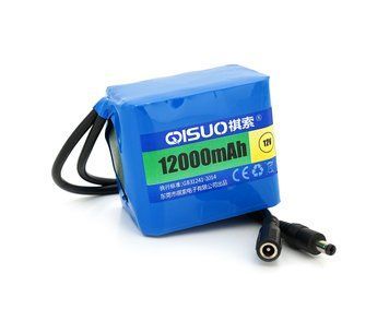 Акумуляторна батарея літієва QiSuo 12V 12Ah з елементами Li-ion 18650 (79x57x68) U_26024 фото