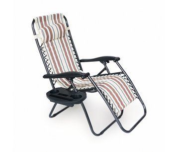 Кресло-шезлонг YT36696, 1800*650*1150мм, Brown/White OEM U_36696 фото