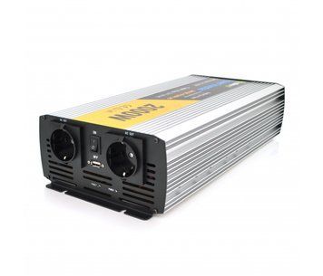 Инвертор напряжения Solinved Sol-Yb24-2000M, 24V/220V, 2000W с аппроксимированной синусоидой, 2Shuko, USB, U_29135 фото