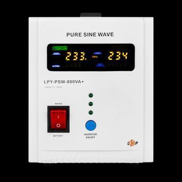 ДБЖ з правильною синусоїдою 12V LPY-PSW-800VA+(560Вт)5A/15A LP_4153 фото