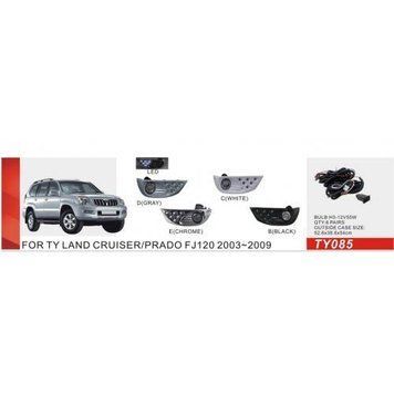 Фары доп.модель Toyota Prado FJ120 2003-09/TY-085E/H3-12V55W+LED-2W/FOG+DRL/эл.проводка (TY-085E-W 2 OL_10544 фото