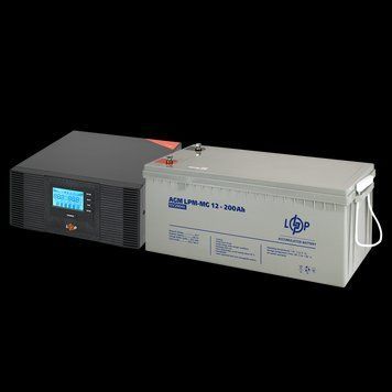 Комплект резервного живлення LP (LogicPower) ДБЖ + мультигелева батарея (UPS B1500 + АКБ MG 2400W) LP_20002 фото