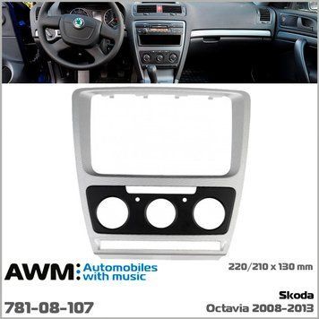 Переходная рамка AWM 781-08-107 Skoda Octavia A5 2008-2013 AV_781-08-107 фото