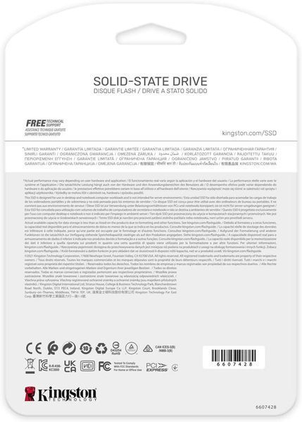 Накопитель SSD Kingston M.2 1TB PCIe 4.0 KC3000 RC_SKC3000S/1024G фото