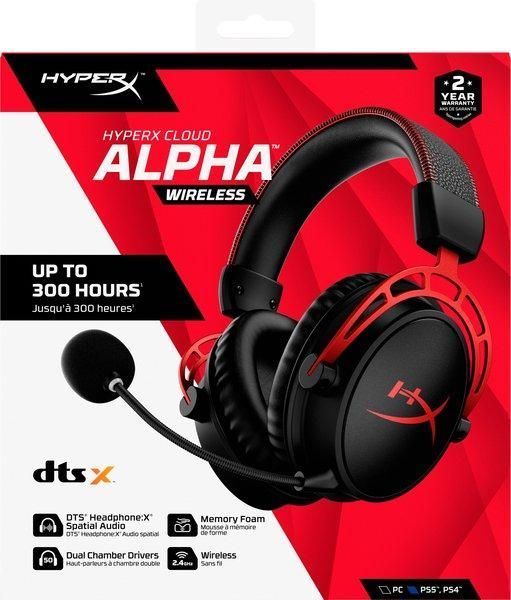 Гарнитура Cloud Alpha WL, Black/Red HyperX RC_4P5D4AA фото