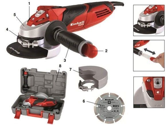 Кутошліфувальна машина Einhell TE-AG 125/750 RC_4430880 фото