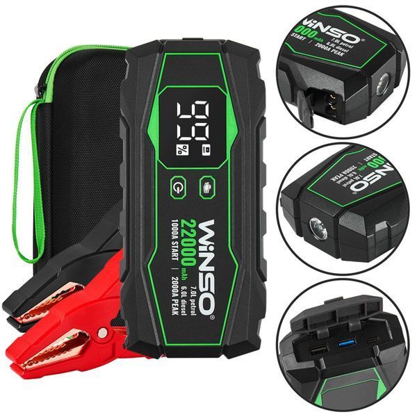 Бустер (пусковий пристрій) Winso Jump Starter 1000A/2000A 22000mAh LI_141000 фото