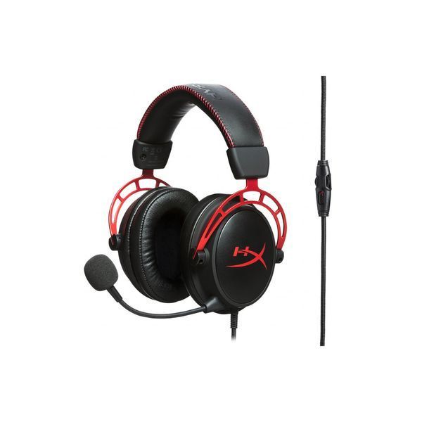 Гарнітура ігрова HyperX Cloud Alpha, mini-jack/dual 3.5мм, 1.2м/2м чорно-червоний RC_4P5L1AM фото