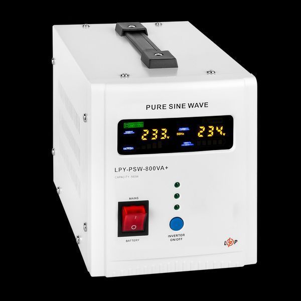 ДБЖ з правильною синусоїдою 12V LPY-PSW-800VA+(560Вт)5A/15A LP_4153 фото
