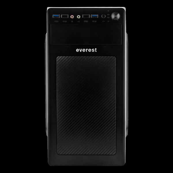 Корпус Everest 6116 - 400w 12cm MATX, 2xUSB3.0+2xUSB2.0 LP_12831 фото