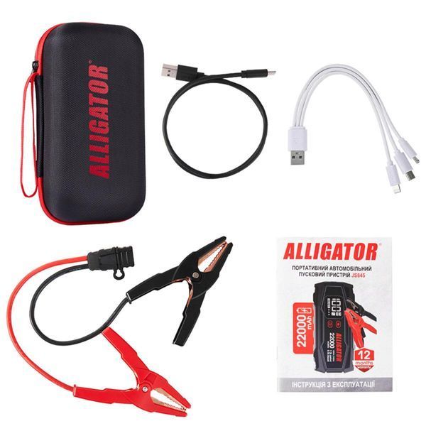 Бустер (пусковий пристрій) Alligator Jump Starter 1000A/2000A 22000mAh LI_JS845 фото