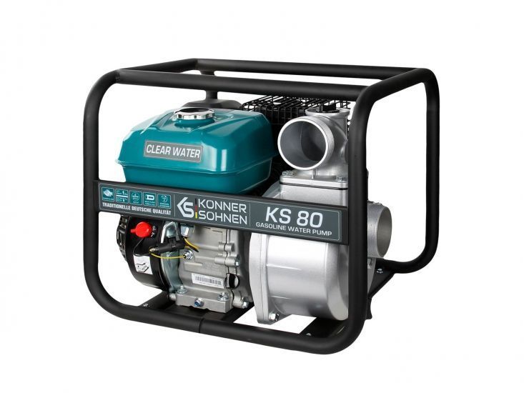 Мотопомпа бензинова Konner&Sohnen KS 80 1000л/хв 7.0к.с 26кг RC_KS80 фото