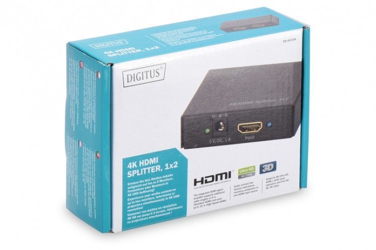 Кабель Digitus HDMI (INx1 &ndash; OUTx2), 4K RC_DS-46304 фото