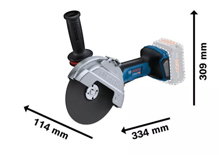 Bosch Шлифмашина угловая аккумуляторная GWS 182P 125 мм 18В 2800-9000об/мин без АКБ и ЗУ 1,7кг RC_0.601.9H6.L01 фото
