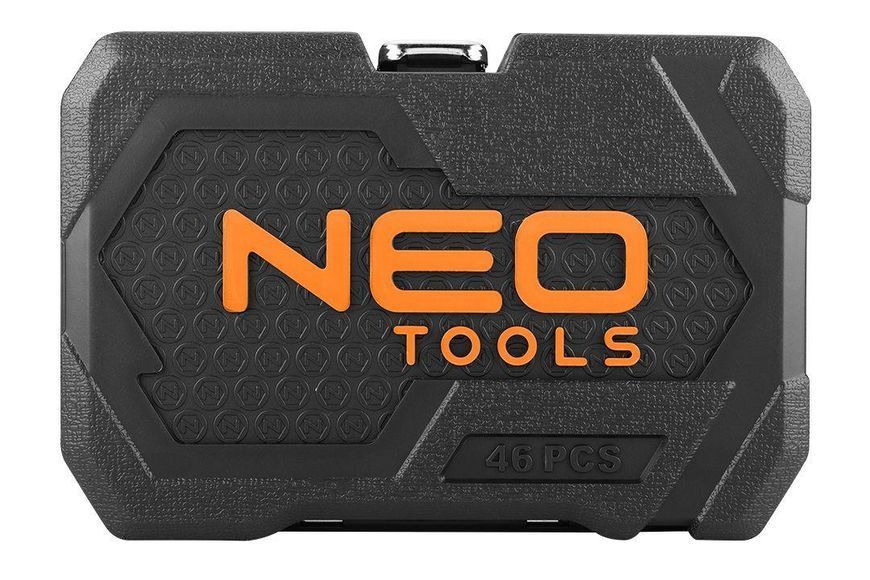 Набор инструментов Neo Tools, Набор торцевых головок, 46шт, 1/4" CrV, кейс RC_10-004 фото