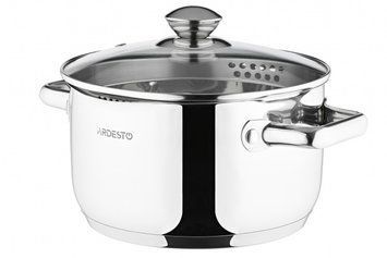 Каструля Ardesto Gemini Lecco AR2836CS з носиком для зливу, ст. кришка, 3.6 л, нержавіюча сталь RC_AR2836CS фото