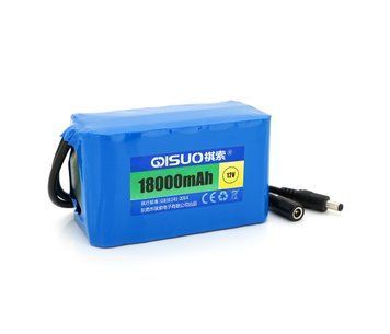 Акумуляторна батарея літієва QiSuo 12V 18Ah з елементами Li-ion 18650 (125x57x68) U_26025 фото