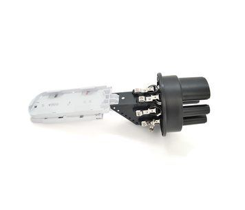 Муфта оптична Merlion ML-OP-F108H-24C, герметична, 3 введення, до 2-х касет, до 24 зварок, матеріал PP U_31921 фото