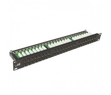Патч-панель Merlion 48 порта UTP DUAL кат 5Е 19" 1U не экранированная черная Q10 U_07864 фото