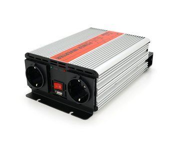 Інвертор напруги RITAR RSX-1000, 12V/220V, 1000W з апроксимованою синусоїдою, 2xShuko, 1xUSB, клемні дроти, Q8 U_28840 фото