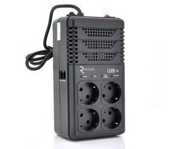 Стабилизатор напряжения релейный RITAR CUBE-4 800VA 480W 4SHUKO, Q12 (278*98*123) 2кг (215*115*90) U_02941 фото