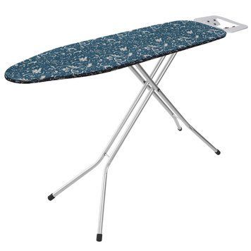Дошка для прасування Casa Si Ben 110x30 Silver with White/Blue Plants (CS98090G323) DS_DAS302392 фото