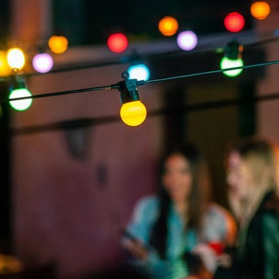 Гірлянда Smart LED Twinkly Festoon RGB 20, G45, Gen II, IP44, 10м, чорний кабель RC_TWF020STP-BEU фото
