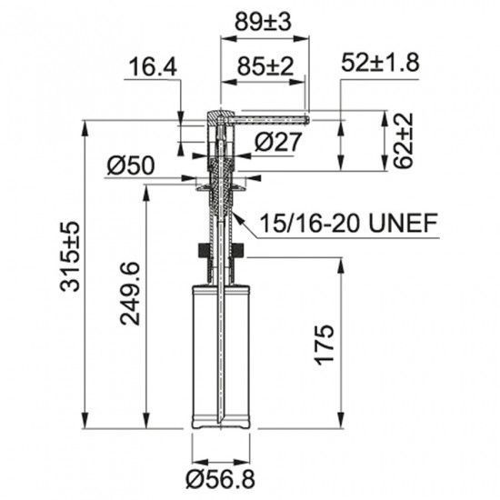 Дозатор для моющих средств Franke Comfort, 350мл, оникс RC_119.0578.743 фото