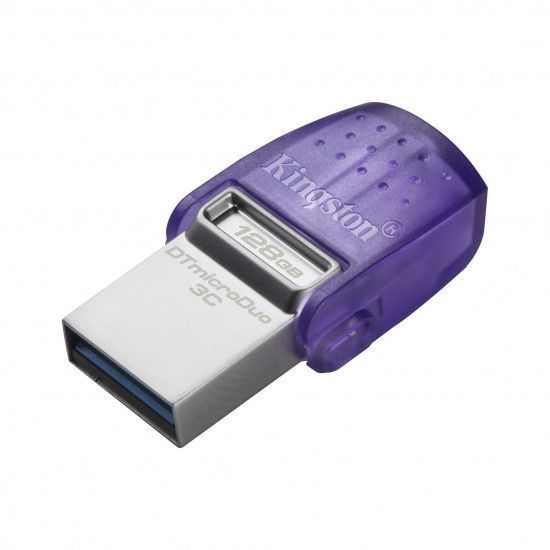 Накопичувач Kingston 128GB USB 3.2 Type-A Gen1 + Type-C DT microDuo 3C R200MB/s RC_DTDUO3CG3/128GB фото