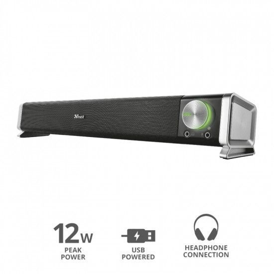 Акустическая система (Звуковая панель) Trust Asto for PC & TV USB Black RC_21046_TRUST фото