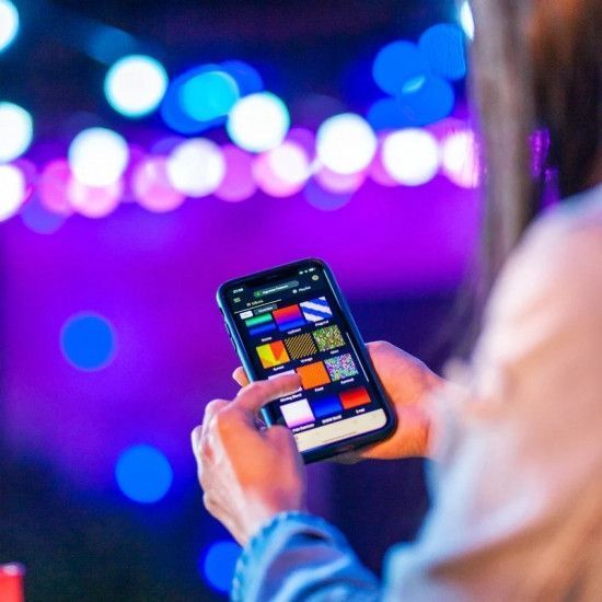 Гірлянда Smart LED Twinkly Festoon RGB 20, G45, Gen II, IP44, 10м, чорний кабель RC_TWF020STP-BEU фото
