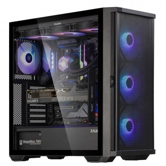 Корпус Zalman Z10 PLUS, без БП, 2xUSB3.0, 1xUSB Type-C, 3x140мм ARGB, 1x120мм ARGB, VGA 395мм, LCS ready, TG RC_Z10PLUS фото