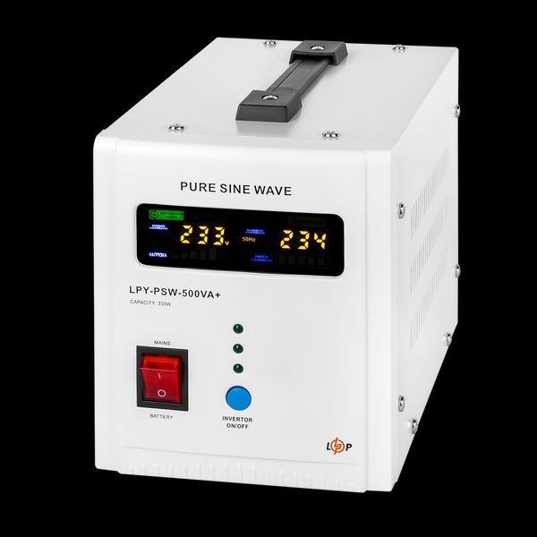 ДБЖ з правильною синусоїдою 12V LPY-PSW-500VA+ (350Вт) 5A/10A LP_4152 фото