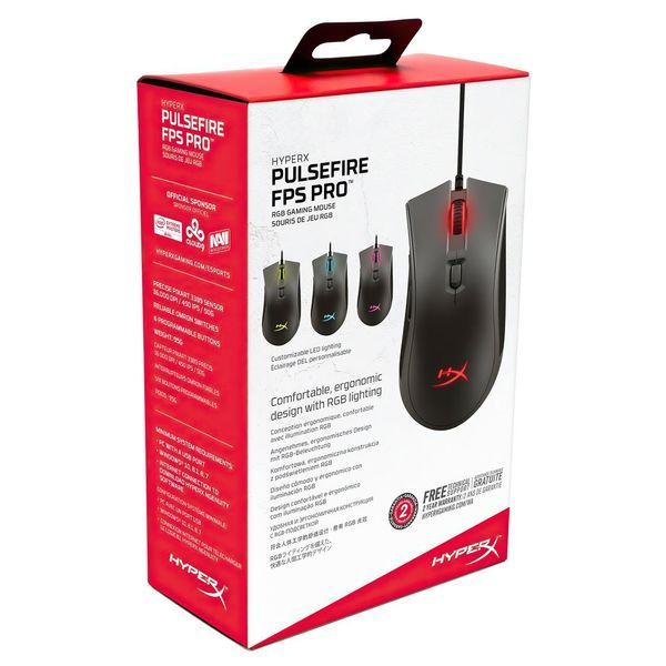 Миша HyperX Pulsefire FPS Pro, RGB, USB-A, чорний RC_4P4F7AA фото