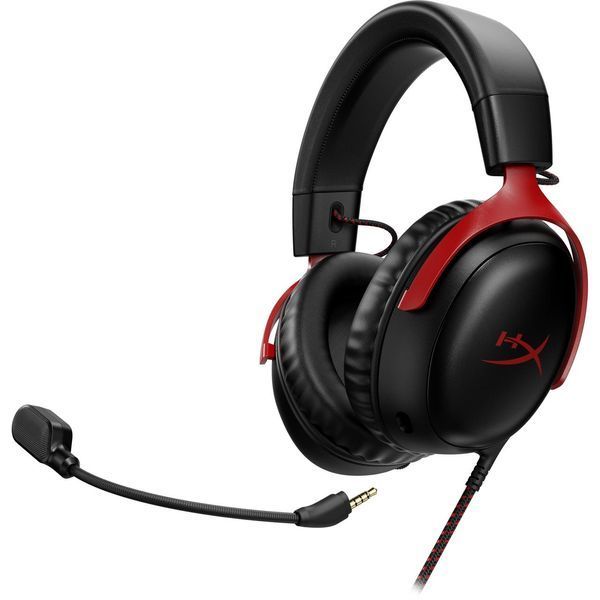 Гарнитура игровая HyperX Cloud III, mini-jack/USB-A/USB-C, 1.2м/1.3м, черно-красный RC_727A9AA фото