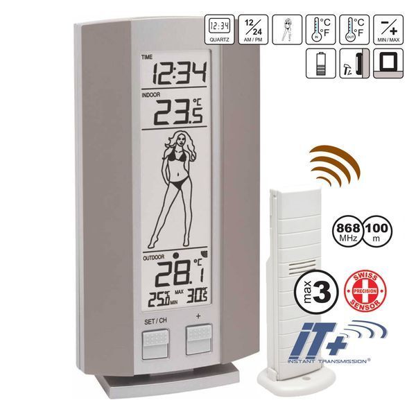 Метеостанція Technoline WS9750 IT Grey/Silver (WS9750) (без акумулятора та зарядного пристрою) DS_DAS301186 фото