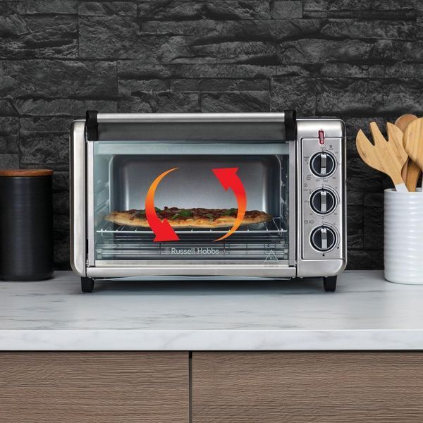 Hobbs Пекти електрична Air Fry Mini Oven, 12.6л, 1500Вт, механіч., гриль, конвенція, сіра Russell RC_26680-56 фото