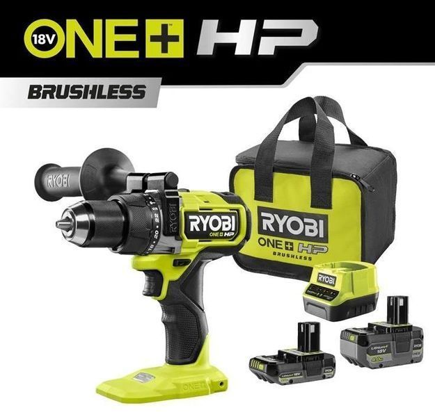 Шуруповерт-дрель ударный аккумуляторный ONE+ HP RPD18X-242S 18В 1х2А&middot;ч 1х4А&middot;ч ЗУ 95Нм 500&middot;2100об&middot;мин Ryobi RC_5133005283 фото