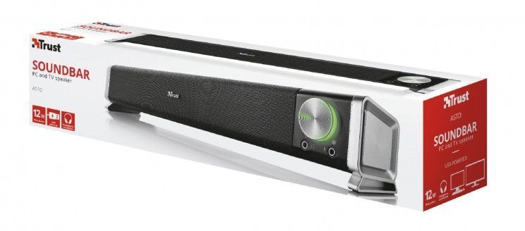 Акустическая система (Звуковая панель) Trust Asto for PC & TV USB Black RC_21046_TRUST фото