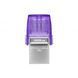 Накопичувач Kingston 128GB USB 3.2 Type-A Gen1 + Type-C DT microDuo 3C R200MB/s RC_DTDUO3CG3/128GB фото 1
