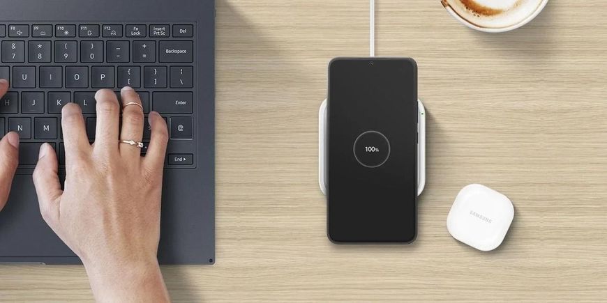 Зарядное устройство беспроводное 15Вт, белый Samsung RC_EP-P2400BWEGEU фото